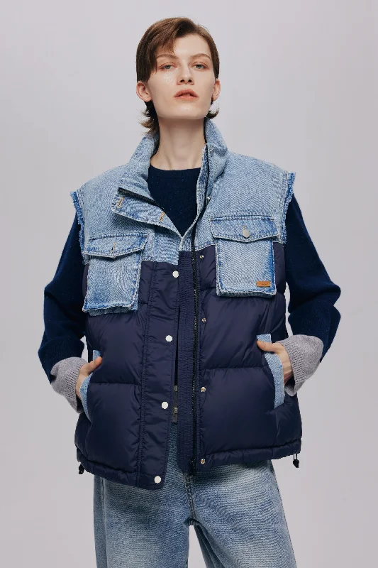 Blueberry Denim Down Vest